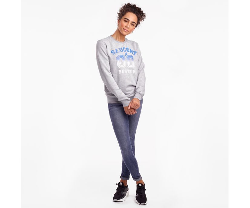 Női Saucony Rested Crewneck Ingek Világos Szürke | HU 030PJJ